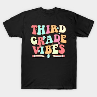 Back To School Third Grade Vibes Teacher Women Kids T-Shirt